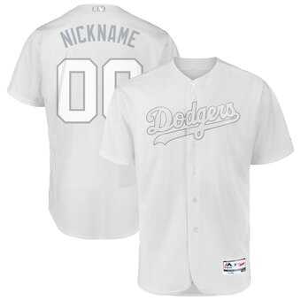 Los Angeles Dodgers Majestic 2019 Players' Weekend Flex Base Roster Customized White Jersey